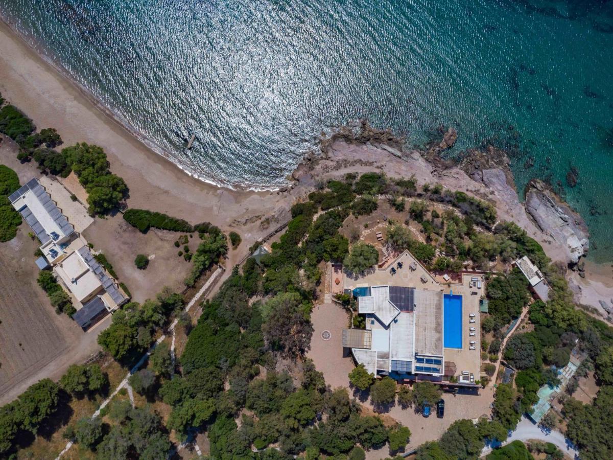 Black Diamond Beachfront Pool Villa Pasithea In Sounio, Athens Sounion Exterior photo